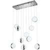 M LEDME Lampadario Led da soffitto Bubbles Cromato 60W Dimmerabile con temperatura colore regolabile con telecomando M LEDME