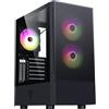 Itek Case Itek SIISBE 3.0 - Gaming Middle Tower, pannello laterale è realizzato in vetro temperato, frontale mesh, 3 ventole ARGB da 12cm in dotazione, Nero