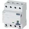Siemens 5SV - Interruttore differenziale clase-a 4 poli 25 A 300 mA 70 mm