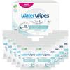 WaterWipes On The Go, 100 Salviette (10 Confezioni), Salviette Umidificate al 99.9% a base di Acqua, Ideali per Viaggi, Progettate per Viso e Corpo