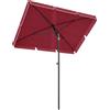 Outsunny Ombrellone da Giardino Rettangolare con Inclinazione Regolabile e Palo in Alluminio, 198x130x240cm, Rosso e Nero|Aosom