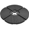 Outsunny Base per Ombrellone a Braccio in HDPE, Set di 4 Pezzi di 1.6kg Ciascuno, Riempibili con Acqua o Sabbia, Ø100x8cm | Aosom