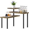 HOMCOM Scaffale da Cucina, Girevole Scaffale Porta Microonde con 3 Livelli, Scaffale Porta Spezie Industriale in Metallo, 40 x 18 x 36,5 cm | Aosom Italy