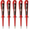 H + H WERKZEUG H+H 45400 5 x 45400 Eurotester/tester di tensione/tester di fase fino a 250 V GS testato secondo VDE 0680 Made in Germany, rosso/nero, 150 mm