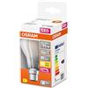 OSRAM Lampada Dimmable Filament LED con base B22d, bianco caldo (2700K), forma classica della lampadina, 8W, vetro satinato, sostituzione della lampadina convenzionale 75W, confezione da 6