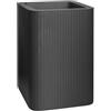 FLORUS Jive Square High Stripe 40cm - Fioriera per Esterno - 100% Plastica Riciclata - L39 x W39 x H60.2 - Anthracite