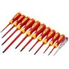 VEVOR Set di Cacciaviti Isolati 11 Pezzi, Set di Cacciaviti Elettrici 1000 V Set di Utensili per Elettricisti Isolati, Punte Magnetiche a Taglio Phillips e Pozi, Tester di Tensione, per Elettricisti