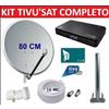 SEDEA Kit Parabola Satellitare 80 Cm Con Decoder Tivusat HD LNB e Smartcard TvSat °°^