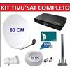 SEDEA Kit Parabola Satellitare 60 Cm Con Decoder Tivusat HD LNB e Smartcard Tv Sat ^°^