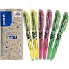 PILOT - Set di 6 FriXion Light - Evidenziatori Cancellabili in Colori fluorescenti - 2 Gialli, 2 Rosa, 2 Verdi - Punta a scalpello per tratti fini o larghi