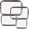 Kit 4 Pezzi Borse Da Toilette Trasparente Beauty Case Da Viaggio, Da Valigia Imp
