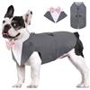 AOFITEE Set di smoking formale e bandana, delicato per cani, per feste di nozze, con papillon, camicia, gilet, smoking per animali domestici, con colletto staccabile per Natale, Halloween