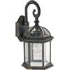 Intec APPLIQUE GAETA NERO E ORO 1 LUCE ATTACCO E27 IP44 20X39CM ALLUMINIO E VETRO