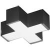 Intec CONNETTORE A CROCE LED NERO 12W 1730LM CCT 3000K / 4000K PER BARRA LED NEXT