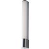 Intec APPLIQUE LED BLASTER BIANCA E CROMO 8W 1000LM 4000K IP44 CON PRESA SCHUKO E INTERRUTTORE 49,2X5,9X6,6CM
