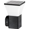 Intec APPLIQUE LED MAEVE 2,8W 300LM 2700-6500K 14,8X14,8X23,6 CM PANNELLO SOLARE E SENSORE CREPUSCOLARE ON-OF