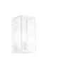 Intec APPLIQUE MIRAGE BIANCA 1 LUCE ATTACCO E27 13X13X23CM IN METALLO E VETRO