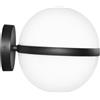 Intec APPLIQUE ORBIT NERA 1 LUCE ATTACCO E27 IP44 23,5X20,5CM BASE IN ALLUMINIO