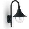 Intec APPLIQUE PAVIA NERA 1 LUCE ATTACCO E27 IP44 26X34X48CM IN ALLUMINIO