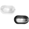 Intec APPLIQUE TURTLE NERA OVALE CON PALPEBRA IN VETRO IP54 1 LUCE ATTACCO E27 175X95X100MM