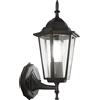 Intec APPLIQUE UP MILANO NERA 1 LUCE ATTACCO E27 IP44 17X20,8X36CM ALLUMINIO E VETRO