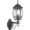 Intec APPLIQUE UP SANTIAGO NERA E VERDE 1 LUCE ATTACCO E27 IP44 15,5X25X46CM