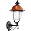 Intec APPLIQUE UP VENEZIA NERA E RAME 1 LUCE ATTACCO E27 IP44 25X29X52,5CM