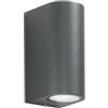 Intec APPLIQUE BIEMISSIONE ONE ANTRACITE 2 LUCI ATTACCO GU10 IP54 6,7X9,3X13CM