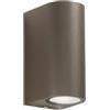 Intec APPLIQUE BIEMISSIONE ONE CORTEN 2 LUCI ATTACCO GU10 IP54 6,7X9,3X13CM