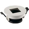 Intec FARETTO A INCASSO STENOS ORIENTABILE BIANCO TONDO FORO QUADRATO 8,5X4,2CM