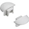 Intec I-PROFILO-BERLINO-CAP KIT 2 TAPPI PER PROFILO BERLINO SILVER