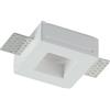 Intec FARETTO DA INCASSO IN GESSO VERNICIABILE MINI BIANCO QUADRATO 1 LUCE ATTACCO GU10 MINI 7X7X3CM