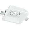 Intec FARETTO DA INCASSO IN GESSO VERNICIABILE MORGANA ORIENTABILE BIANCO QUADRATO 1 LUCE ATTACCO GU10 15,5X15,5X6CM