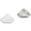 Intec I-PROFILO-NEWYORK-CAP KIT 2 TAPPI PER PROFILO NEWYORK SILVER