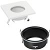 Intec FARETTO VIPER BIANCO QUADRATO IP65 8,2X8,2X5,6CM IN METALLO E VETRO PER PORTALAMPADA ATTACCO GU10 NON INCLUSA