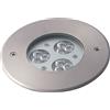 Intec INCASSO CALPESTABILE LED IRIDE DC12 E 24V SILVER 9W RGB DIMMERABILE IP67 12,5X6,6CM