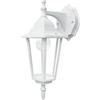 Intec APPLIQUE DOWN MILANO BIANCA 1 LUCE ATTACCO E27 IP44 17X20,8X36CM ALLUMINIO E VETRO