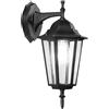 Intec APPLIQUE DOWN MILANO NERA 1 LUCE ATTACCO E27 IP44 17X20,8X36CM ALLUMINIO E VETRO
