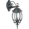 Intec APPLIQUE DOWN SANTIAGO NERA E VERDE 1 LUCE ATTACCO E27 IP44 15,5X25X46CM