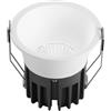 Intec INCASSO LED QUARK BIANCO TONDO ANTIRIFLESSO COB 12W 1300LM CCT 3000K / 4000K / 6500K 8,5X8CM