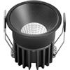 Intec INCASSO LED QUARK NERO COB 8W 830LM CCT 3000K / 4000K / 6500K 6,5X5,5CM