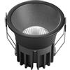 Intec INCASSO LED QUARK R12DA NERO TONDO 12W 1600LM CCT 3000K / 4000K 8,5X8CM