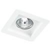 Intec INCASSO PHANTOM BIANCO QUADRATO 1 LUCE ATTACCO GU10 10X10X4,9CM IN GESSO VERNICIABILE