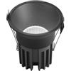 Intec INCASSO QUARK R18DA NERO TONDO 18W 18W 2400LT CCT 3000K / 4000K 10X9,5CM