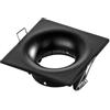 Intec INCASSO REIKON QUADRATO NERO IN ALLUMINIO IP65 8,5x5,5cm ATTACCO GU10 LAMPADINA E PORTALAMPADA NON INCLUSA