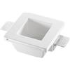 Intec INCASSO SNOW BIANCO QUADRATO 1 LUCE ATTACCO GU10 12X12X6CM IN GESSO VERNICIABILE