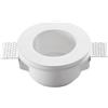 Intec INCASSO SNOW BIANCO TONDO 1 LUCE ATTACCO GU10 12X6CM IN GESSO VERNICIABILE