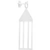 Intec KIT STAFFE APPLIQUE BIANCHE PER LAMPADA RICARICABILE LED OBERON 9,9X8CM