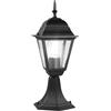 Intec LUME-PALETTO ROMA NERO 1 LUCE ATTACCO E27 IP44 14,6X14,6X39CM IN ALLUMINIO E VETRO