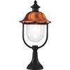 Intec LUME-PALETTO VENEZIA NERO E RAME 1 LUCE ATTACCO E27 IP44 25X53,8CM
